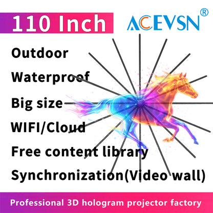 ACEVSN 110inch outdoor waterproof 3D hologram fan display for advertising