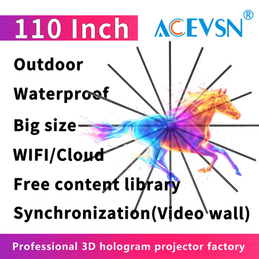 ACEVSN 110inch outdoor waterproof 3D hologram fan display for advertising