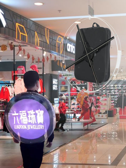 52cm WiFi Backpack 3D Hologram Fan Display
