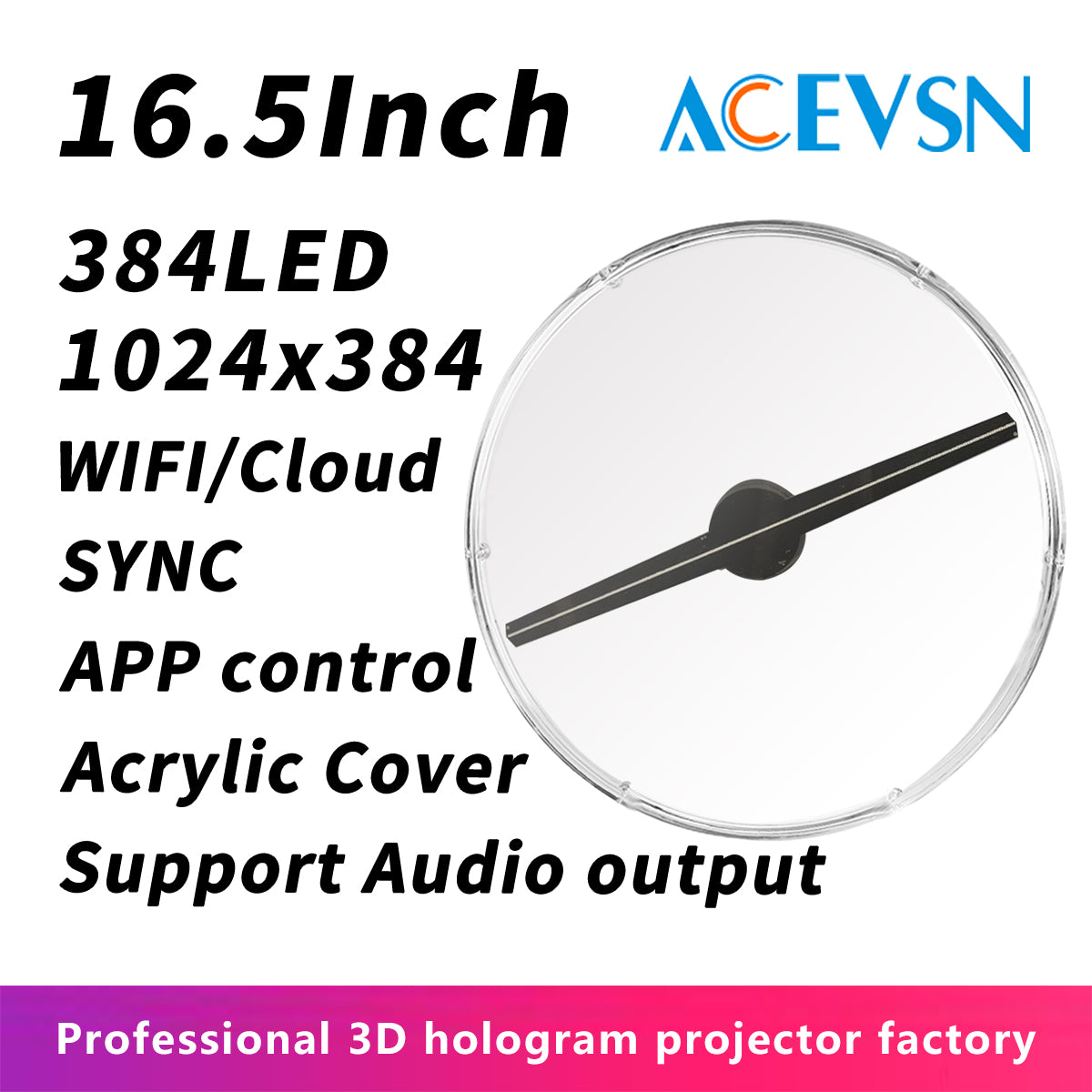 Mini Hologram Projector Fan with Protective Cover