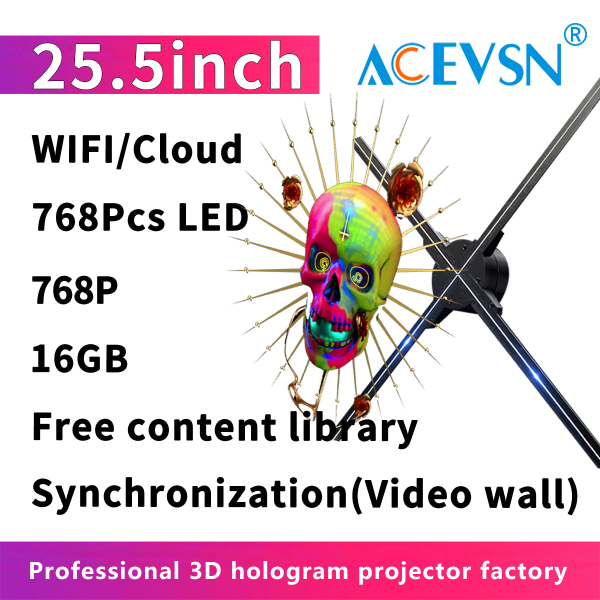 16.5-25.5inch 3D Holographic Advertising Display for Events and Promotions