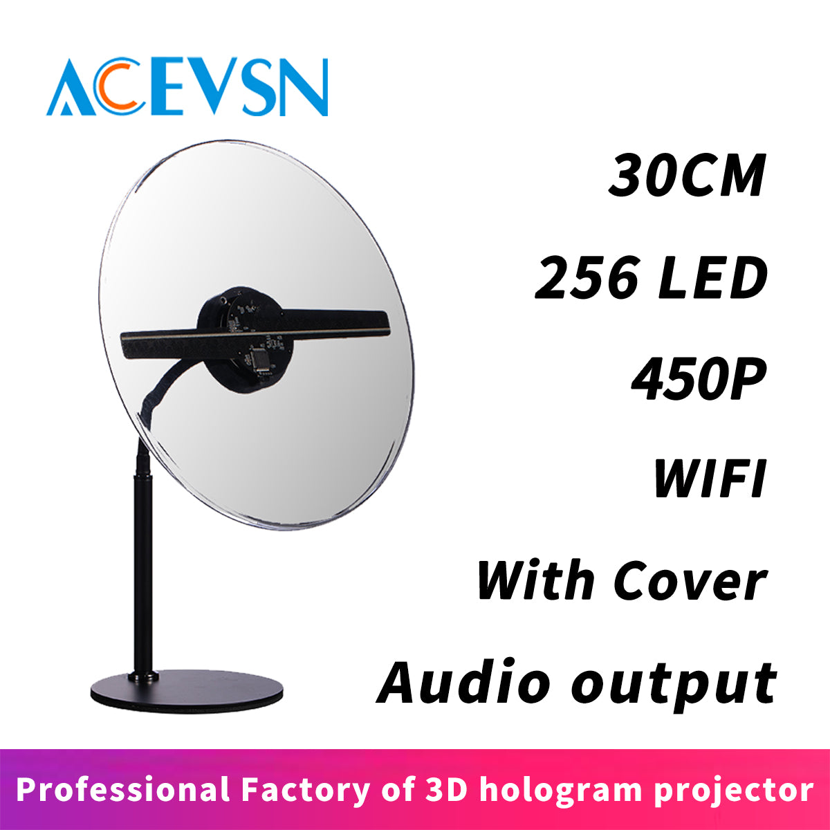 ACEVSN 27CM to 65CM LED holographic display projector for store advertising