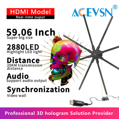 4K HDMI Real-Time Holographic Display for Live Events and Stage Shows