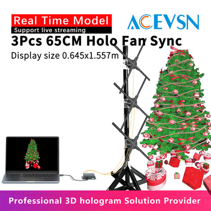 3PCS HDMI Real-Time Holographic Video Wall Display for Events
