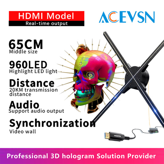 ACEVSN 65CM to 180CM HDMI real-time holographic display for live events and stage shows