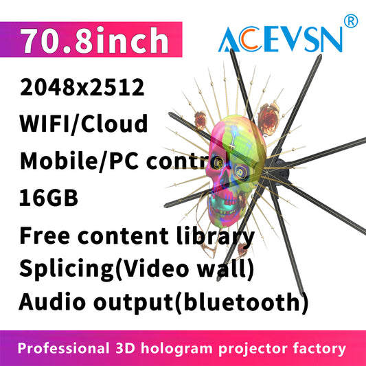 70.8inch 3D hologram fan display for advertising and events