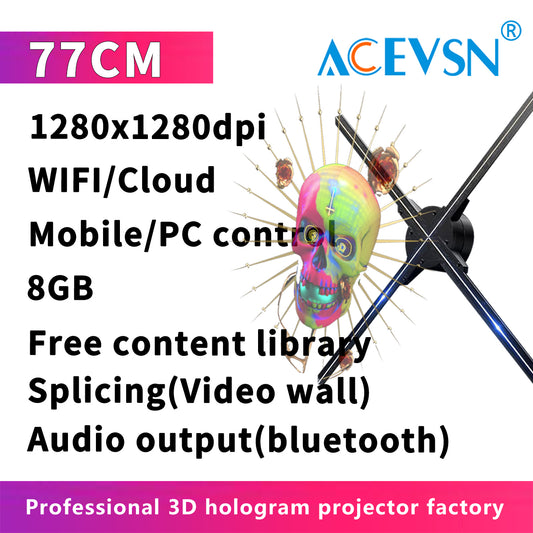 ACEVSN 77cm–100cm 3D hologram fan display for commercial advertising