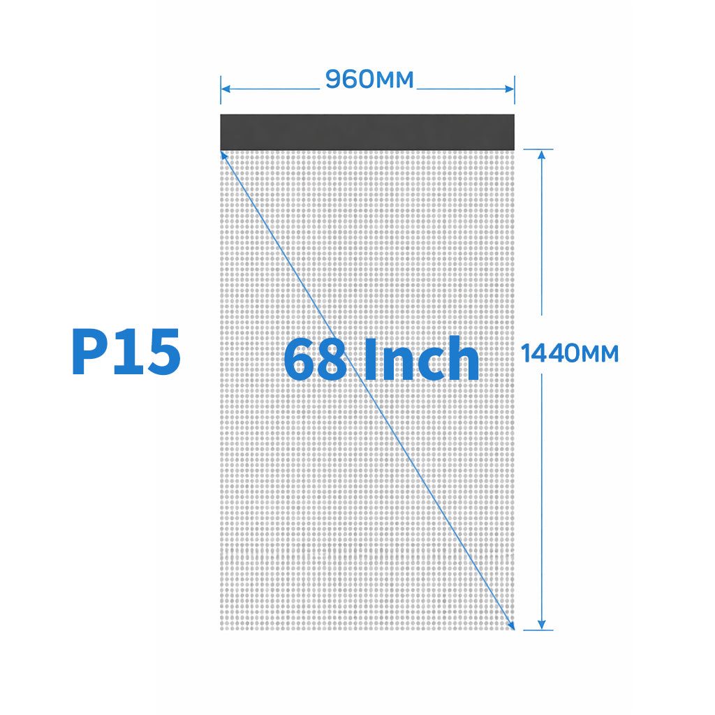 P15/P20 LED Mesh Display Screen | Foldable Drone Show LED Display for Outdoor Events & Advertising