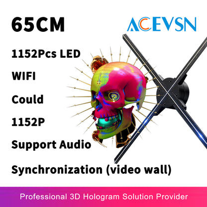 65CM 3D Hologram Fan Display | WiFi Advertising Display