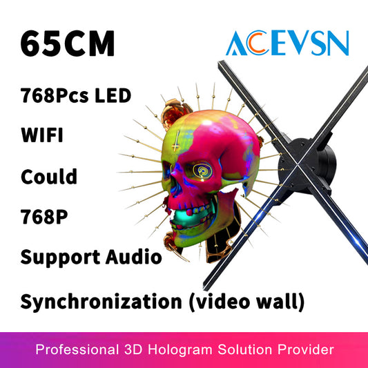 ACEVSN 65CM WiFi holographic advertising display for retail stores and events