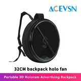 Load image into Gallery viewer, Portable Backpack hologram fan WIFI 3D hologram projector for Christmas Event led fan hologram Shopping Mall Party Advertisement